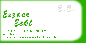 eszter eckl business card